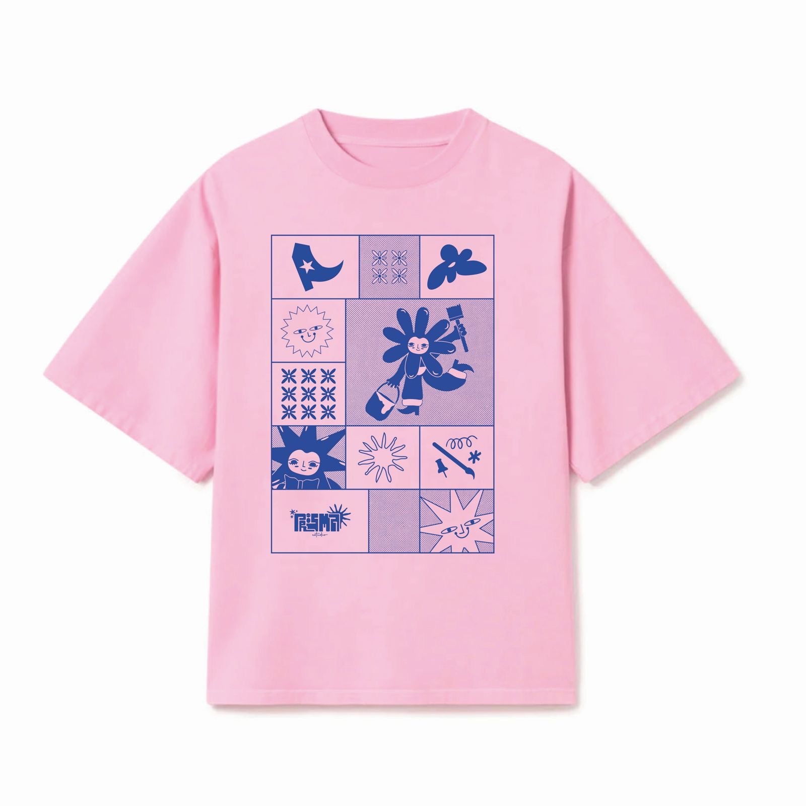 Playera Oversize Rosa