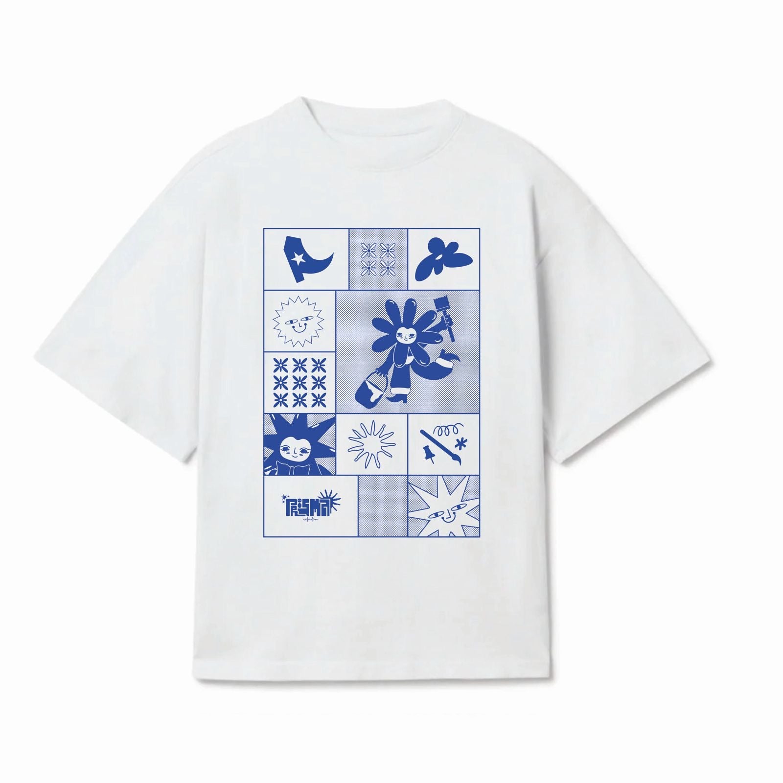 Playera Oversize Blanco