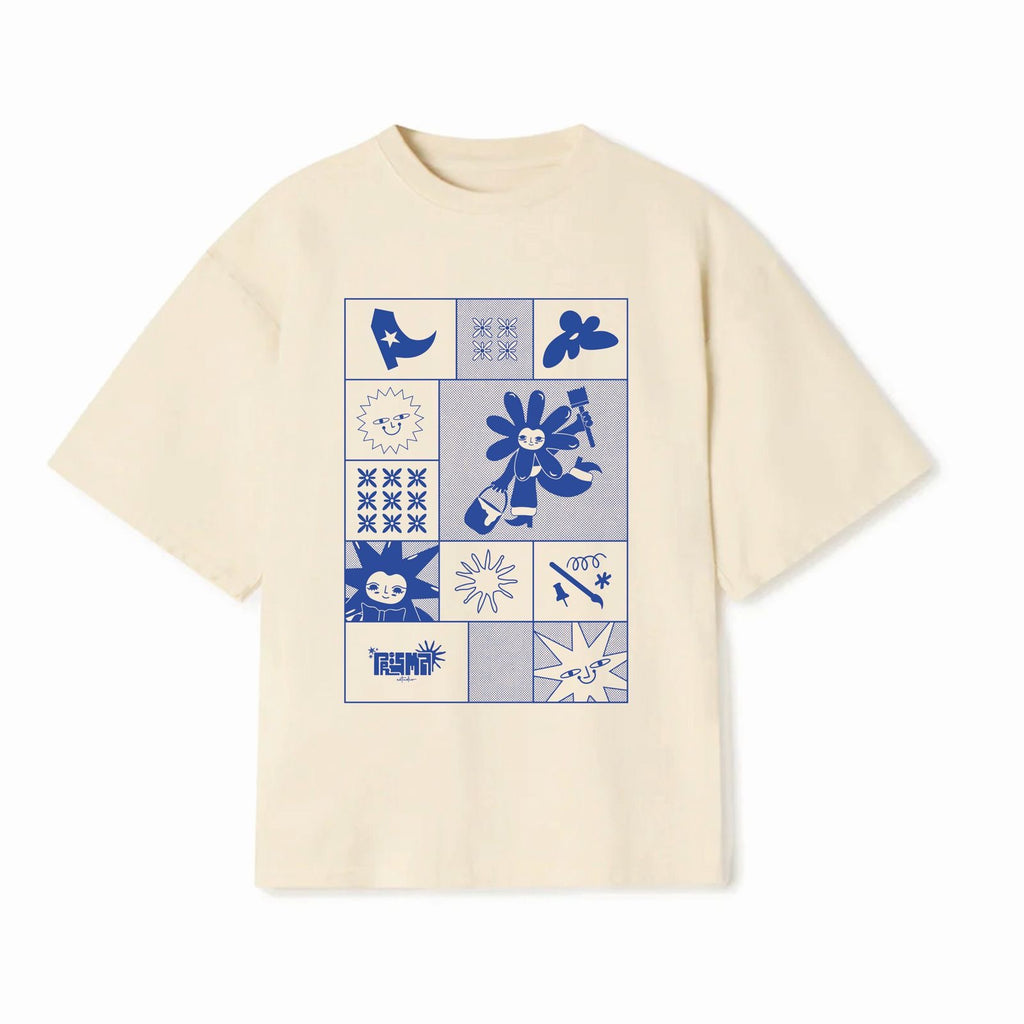 Playera Oversize Crema