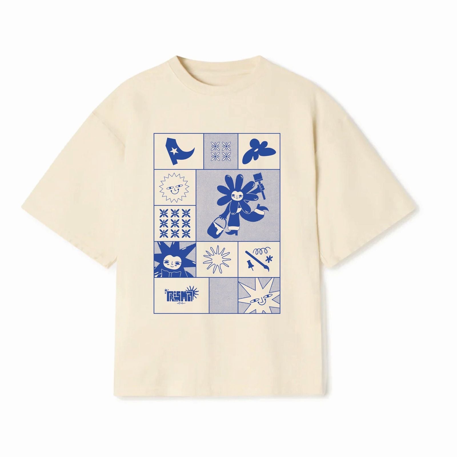 Playera Oversize Crema